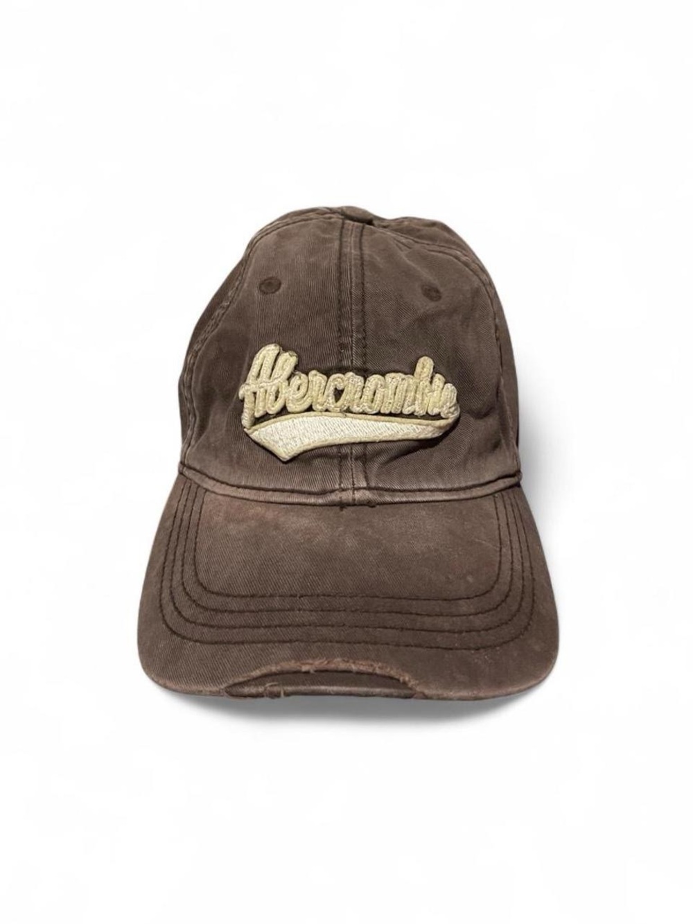 VTG 90s Abercrombie & Fitch Faded Hat Fitted Cap L/XL Embroidered Distressed